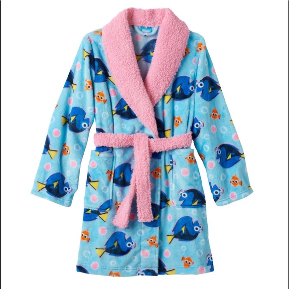 Disney Pixar Finding Dory Girls Fleece Bath Robe - Picture 1 of 1